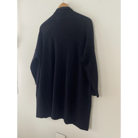 Michael Kors 100% Cashmere Navy Blue Open Cardigan Sweater 3/4 Sleeves - Picture 5 of 6